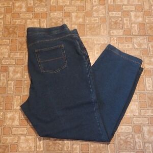 Allison Daley Dark Indigo Stretch Denim Jeans Pull On Jeans Size 1X